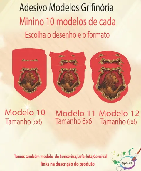 Adesivo- Formato Especial-grifinória