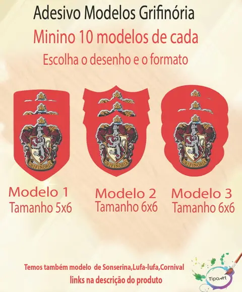 Adesivo- Formato Especial-grifinória