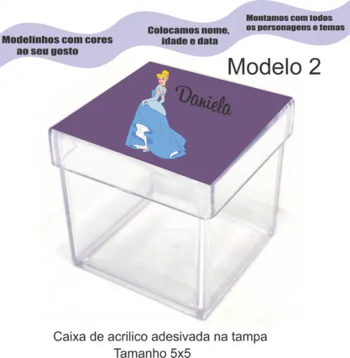 Caixa de Acrílico-cinderela