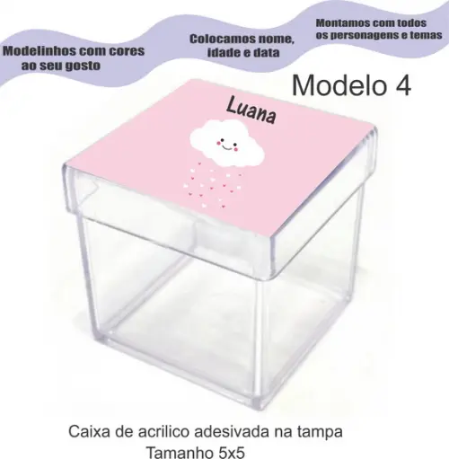 Caixa de Acrílico-chuva de Amor