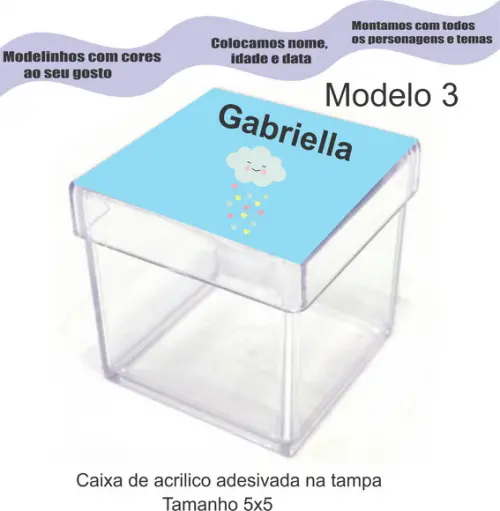 Caixa de Acrílico-chuva de Amor