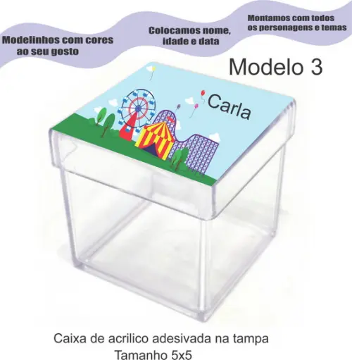 Caixa de Acrílico-circo