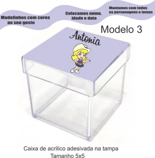 Caixa de Acrílico-cowboy