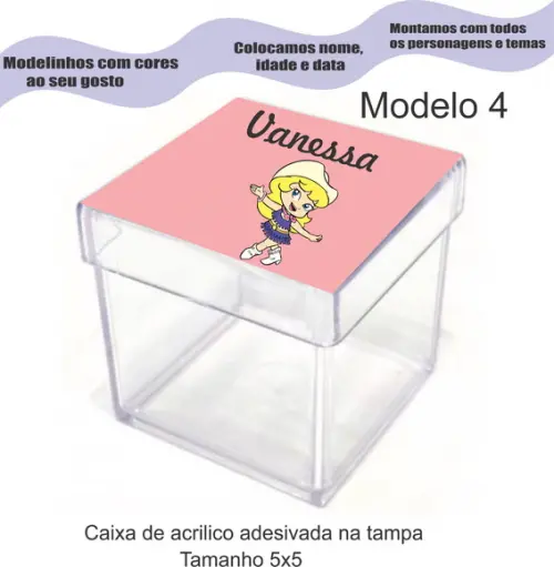 Caixa de Acrílico-cowboy
