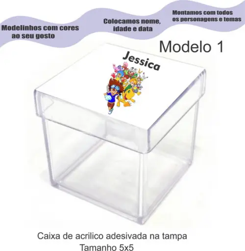 Caixa de Acrílico-digimon