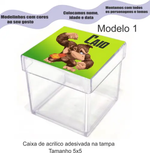 Caixa de Acrílico-donkey Kong