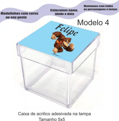 Caixa de Acrílico-donkey Kong