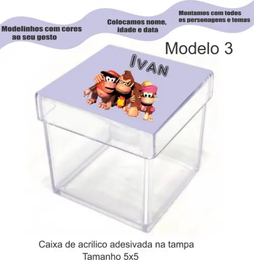 Caixa de Acrílico-donkey Kong