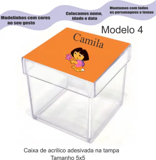 Caixa de Acrílico-dora Aventureira