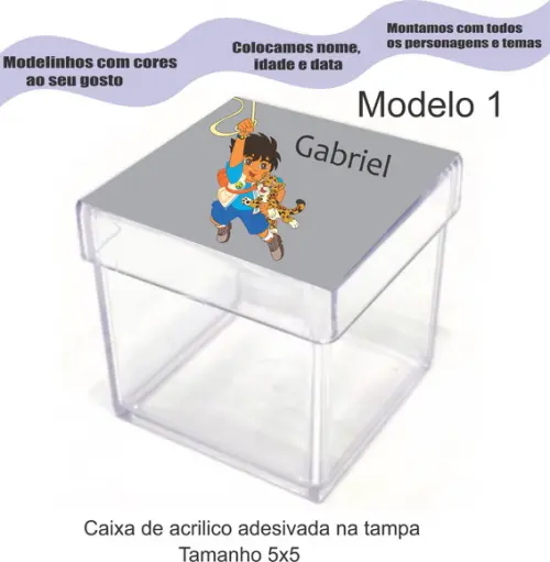 Caixa de Acrílico-dora Aventureira