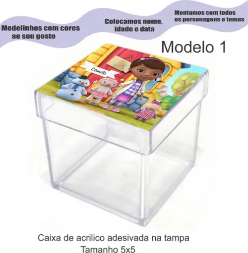 Caixa de Acrílico-doutora Brinquedos