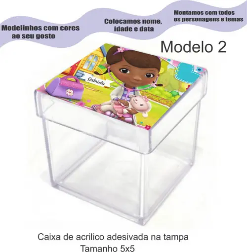 Caixa de Acrílico-doutora Brinquedos