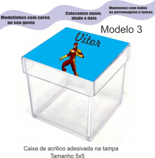 Caixa de Acrílico-flash