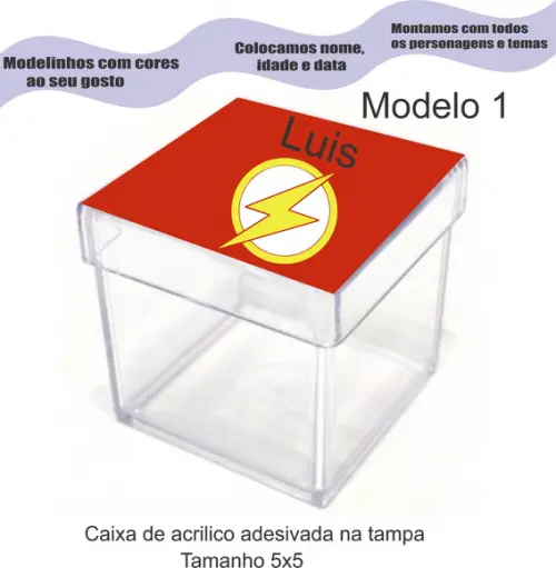 Caixa de Acrílico-flash