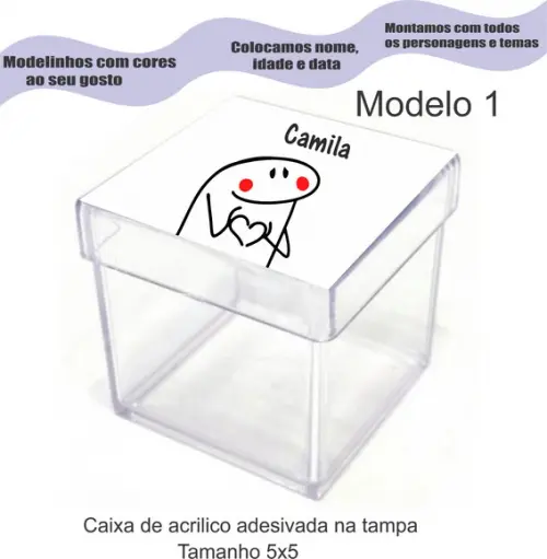Caixa de Acrílico-flork