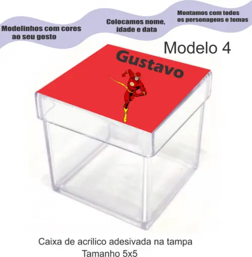 Caixa de Acrílico-flash