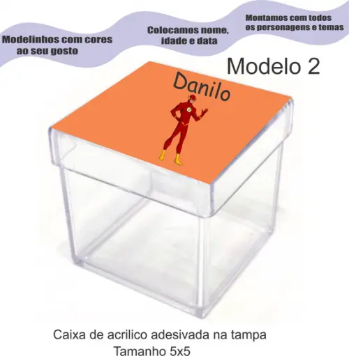 Caixa de Acrílico-flash