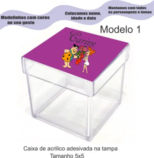 Caixa de Acrílico-fred Flintstone