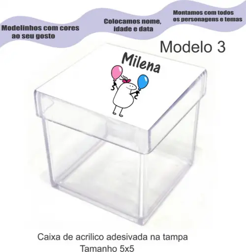 Caixa de Acrílico-flork