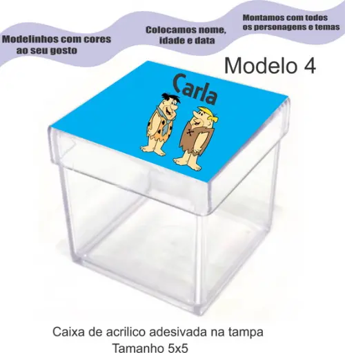 Caixa de Acrílico-fred Flintstone
