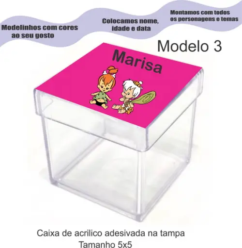 Caixa de Acrílico-fred Flintstone