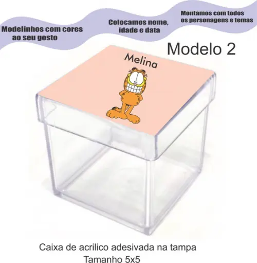 Caixa de Acrílico-garfield
