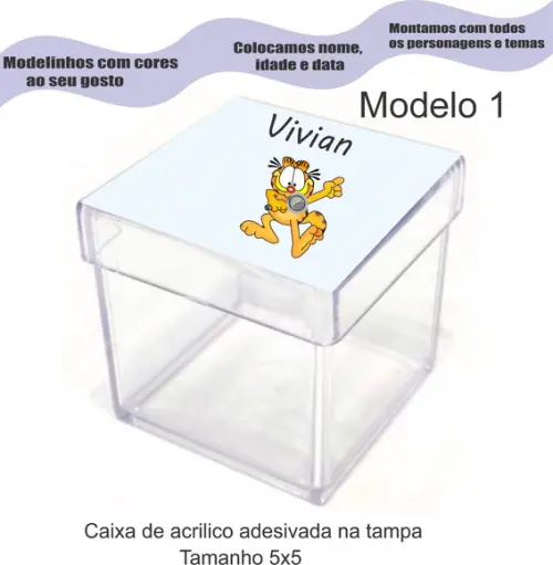 Caixa de Acrílico-garfield