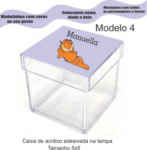 Caixa de Acrílico-garfield