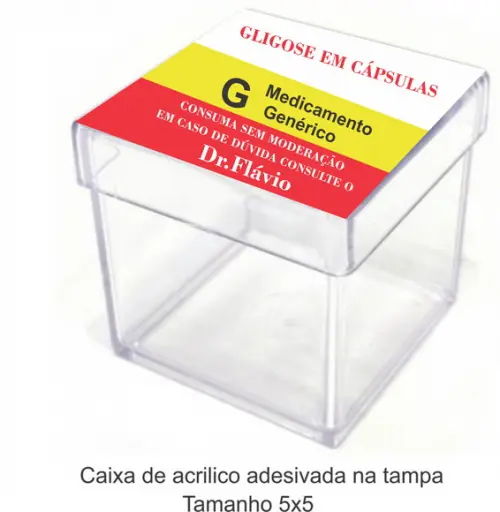 Caixa de Acrílico-glicose em Capsulas