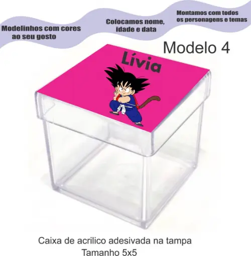 Caixa de Acrílico-goku