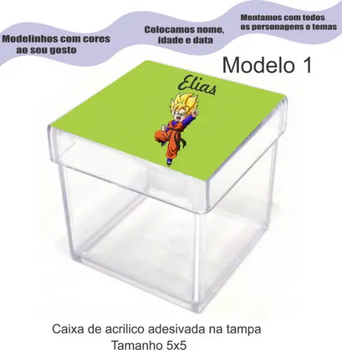 Caixa de Acrílico-goku