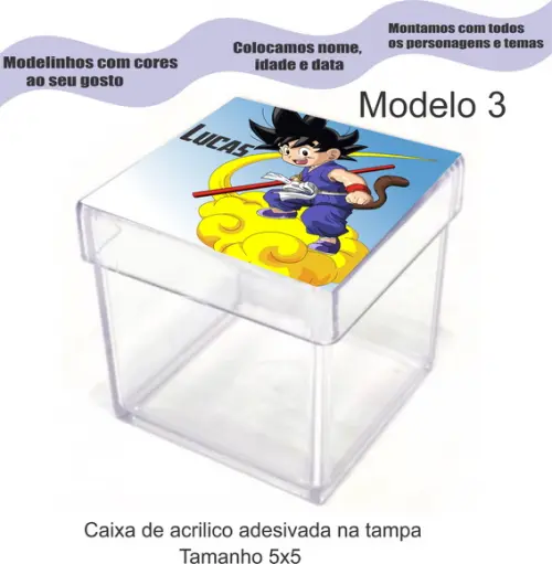 Caixa de Acrílico-goku