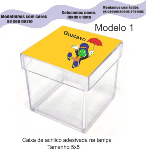 Caixa de Acrílico-grilo Falante