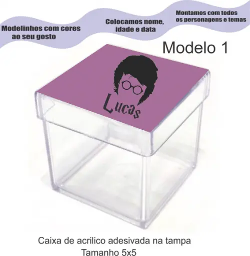 Caixa de Acrílico-harry Potter-modelo 2
