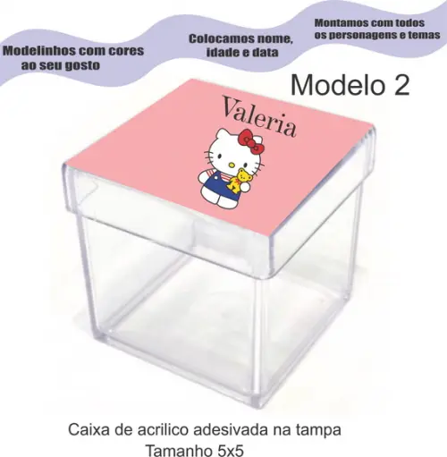 Caixa de Acrílico-hello Kitty
