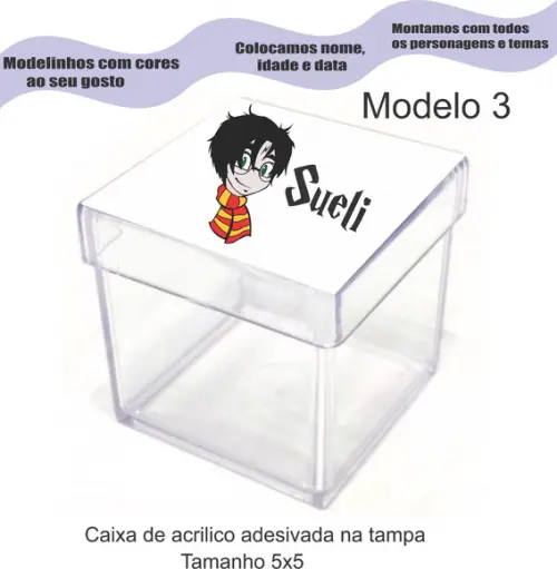 Caixa de Acrílico-harry Potter-modelo 2