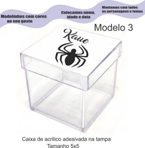 Caixa de Acrílico-homem Aranha