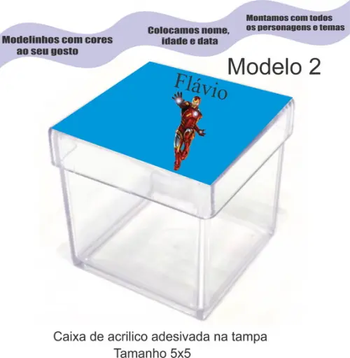 Caixa de Acrílico-homem de Ferro