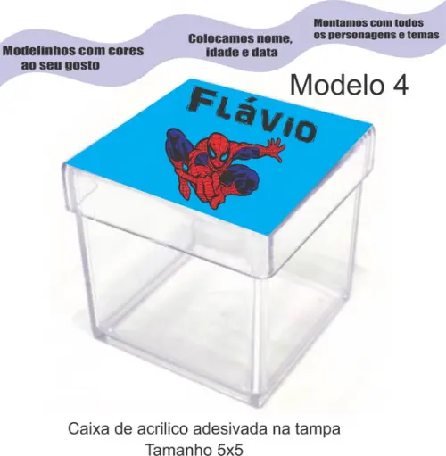 Caixa de Acrílico-homem Aranha