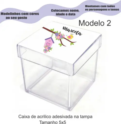 Caixa de Acrílico-jardim Encantado