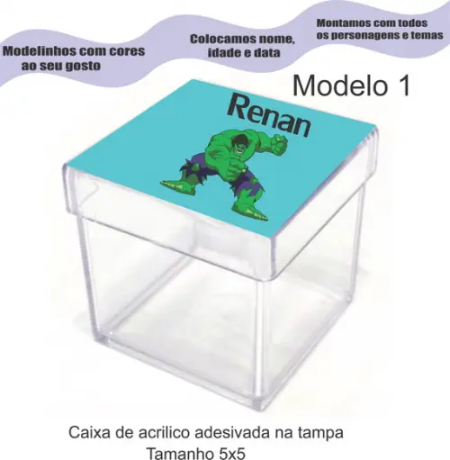 Caixa de Acrílico-hulk
