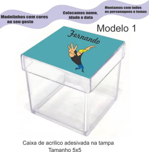 Caixa de Acrílico-johnny Bravo