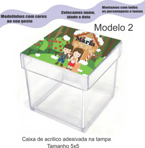 Caixa de Acrílico-joão e Maria