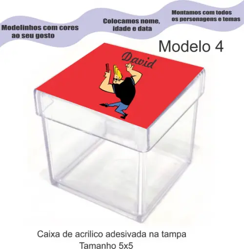 Caixa de Acrílico-johnny Bravo