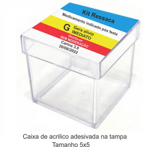 Caixa de Acrílico-kit Ressaca