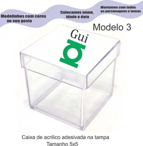 Caixa de Acrílico-lanterna Verde