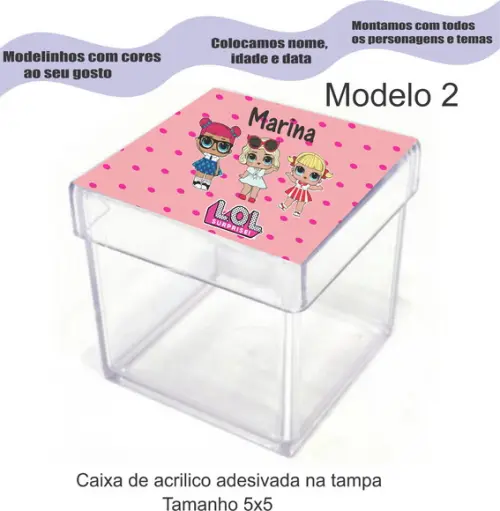 Caixa de Acrílico-lol Surprise