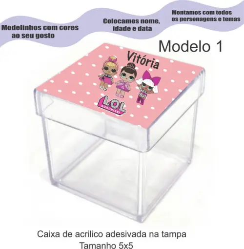Caixa de Acrílico-lol Surprise
