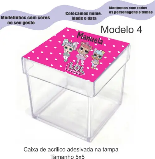 Caixa de Acrílico-lol Surprise