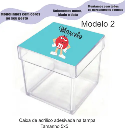 Caixa de Acrílico-m&m